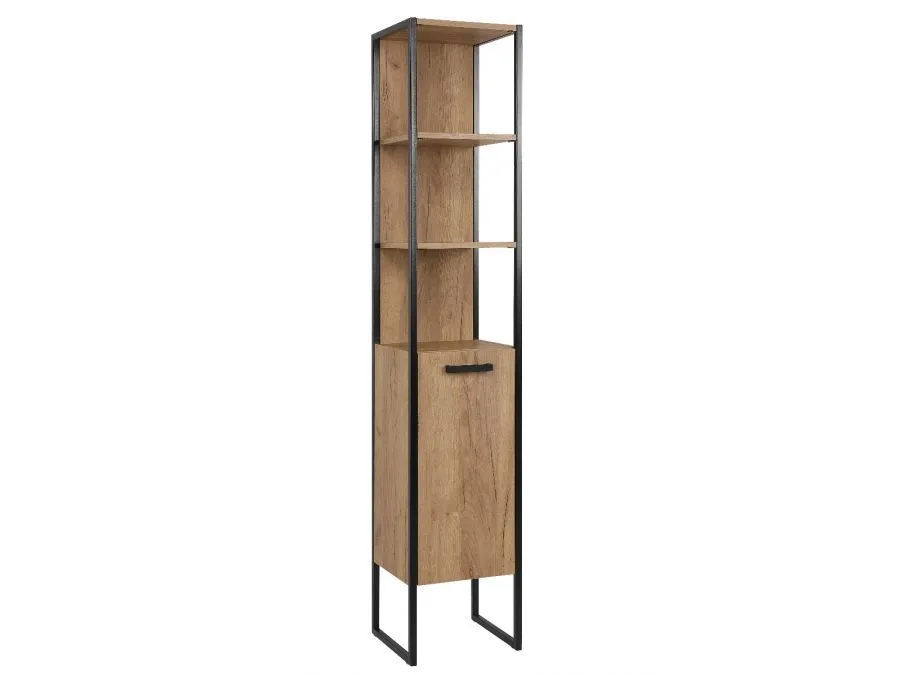 Zestaw mebli łazienkowych BROOKLIN dąb craft złoty stojący | MIRAT. w stylu LOFT kolekcja BROOKLIN