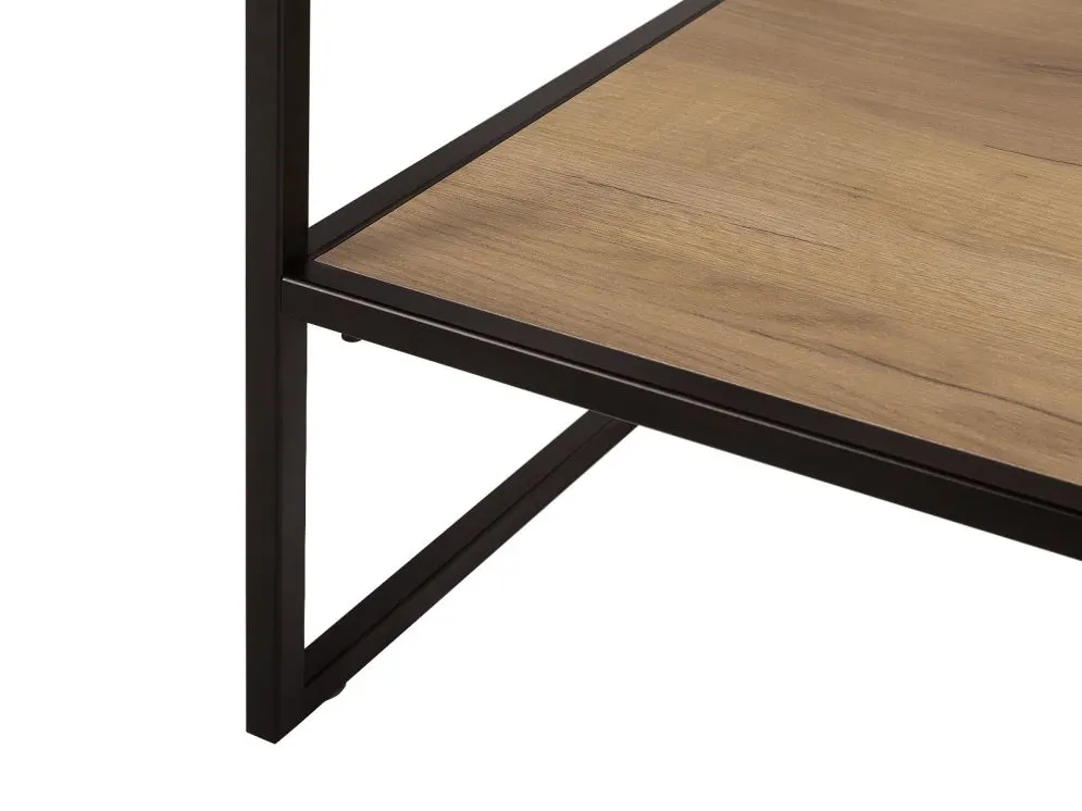 Szafka pod umywalkę nablatową BROOKLIN 90 cm dąb craft złoty stojąca | MIRAT. w stylu LOFT kolekcja BROOKLIN