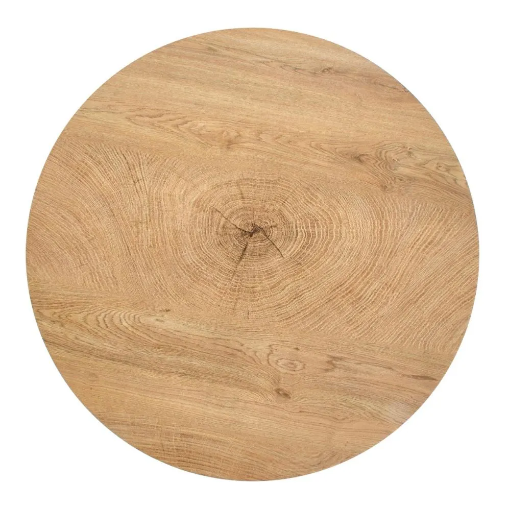 Stolik kawowy BROOKLYN 80x80 dąb/czarna do salonu w stylu industrialnym | MIRAT. styl LOFT