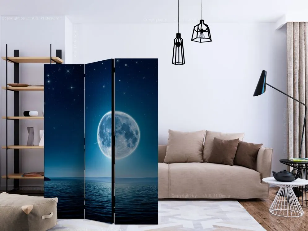 Parawan akustyczny Pejzaże 135x172 cm 3-częściowy niebieski | MIRAT.