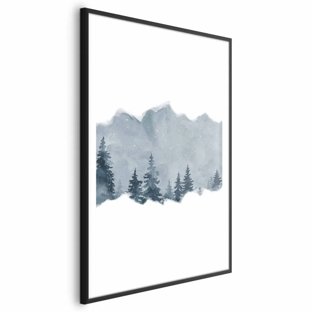 Plakat Wycinek Syberii 21x30 cm z ramą czarną z marginesem | MIRAT.