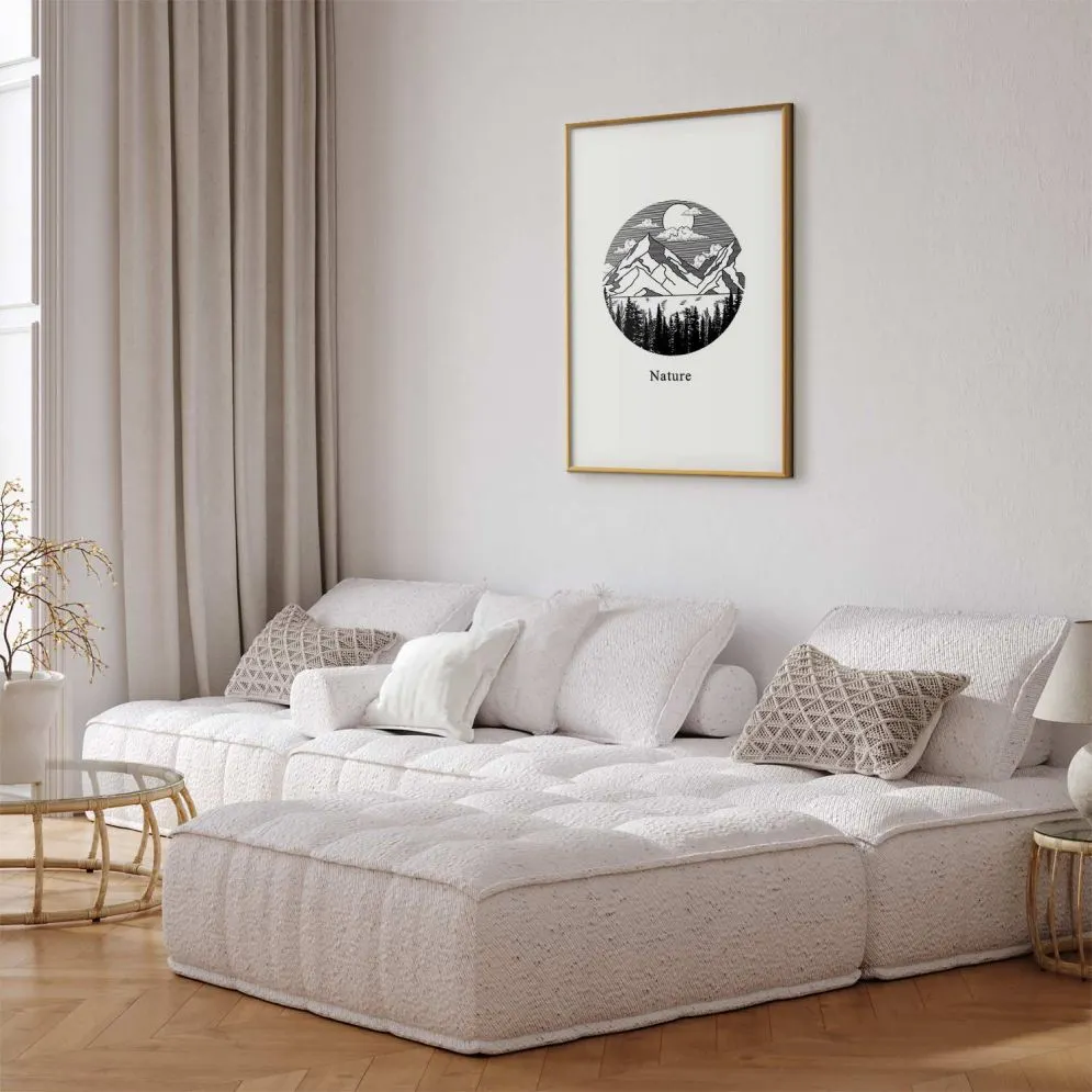 Plakat Zaginiona kraina 40x60 cm z ramą złotą z marginesem | MIRAT.