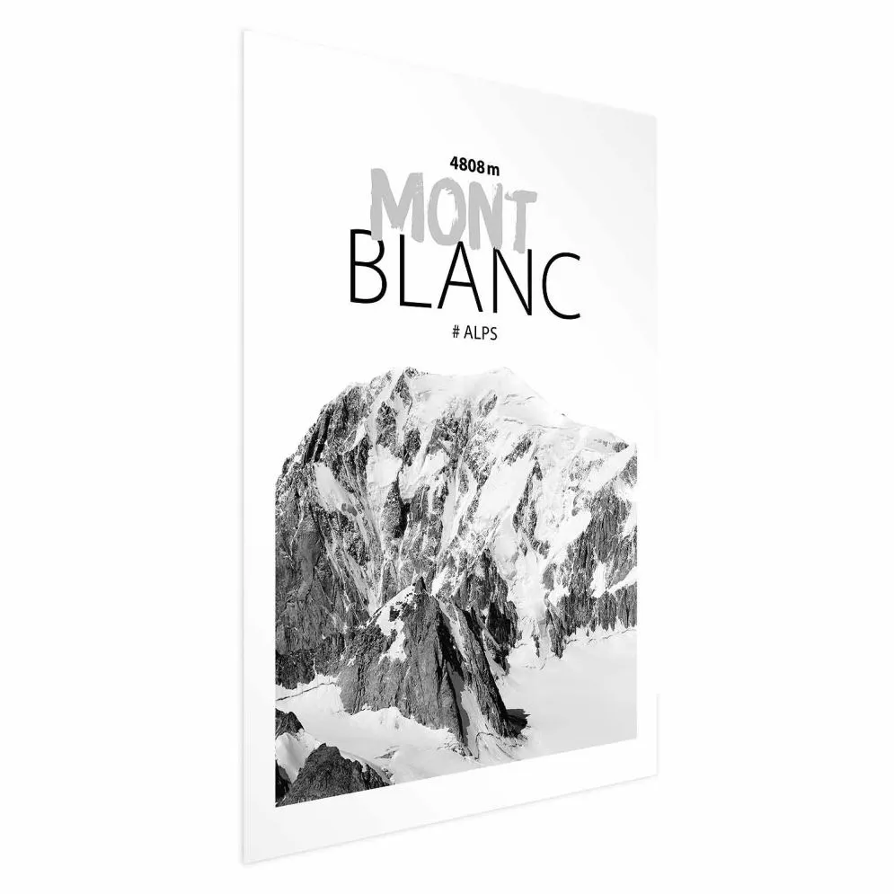 Plakat Mont Blanc 29,7x42 cm bez ramy z marginesem | MIRAT.