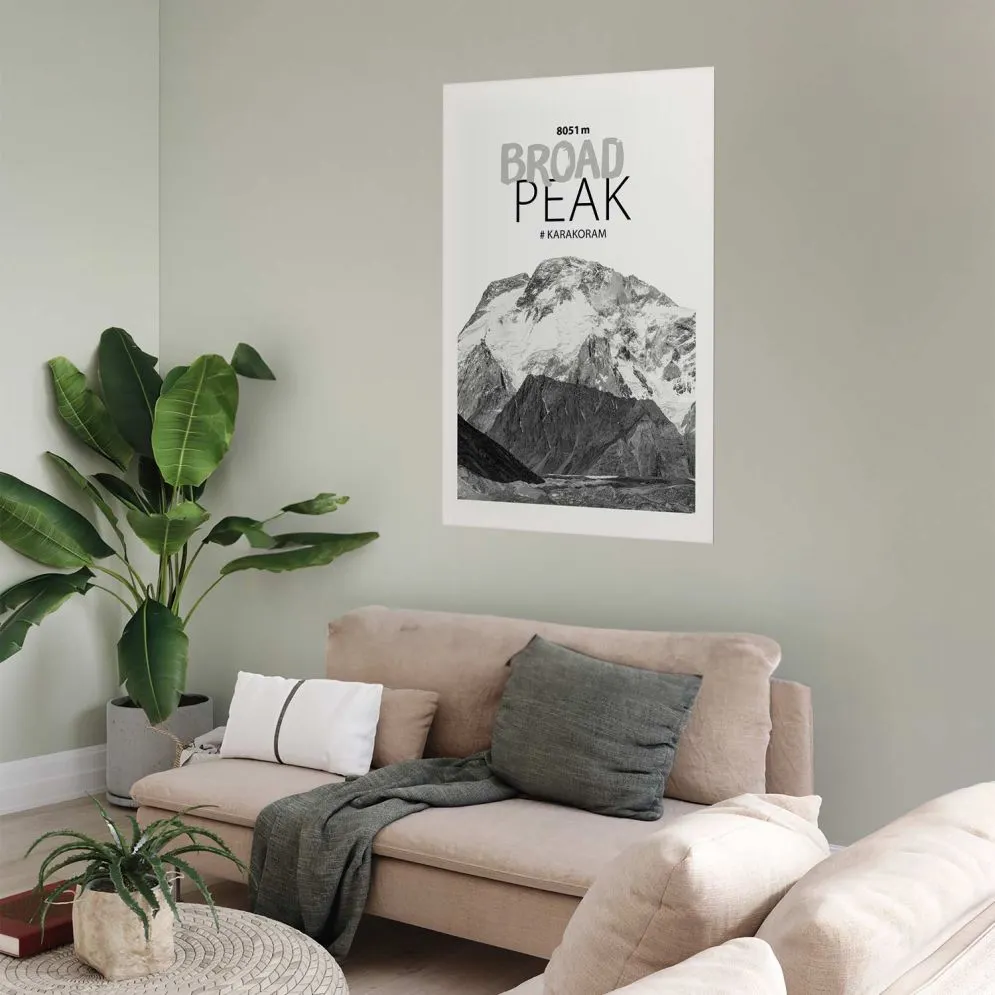 Plakat Broad Peak 60x90 cm bez ramy z marginesem | MIRAT.