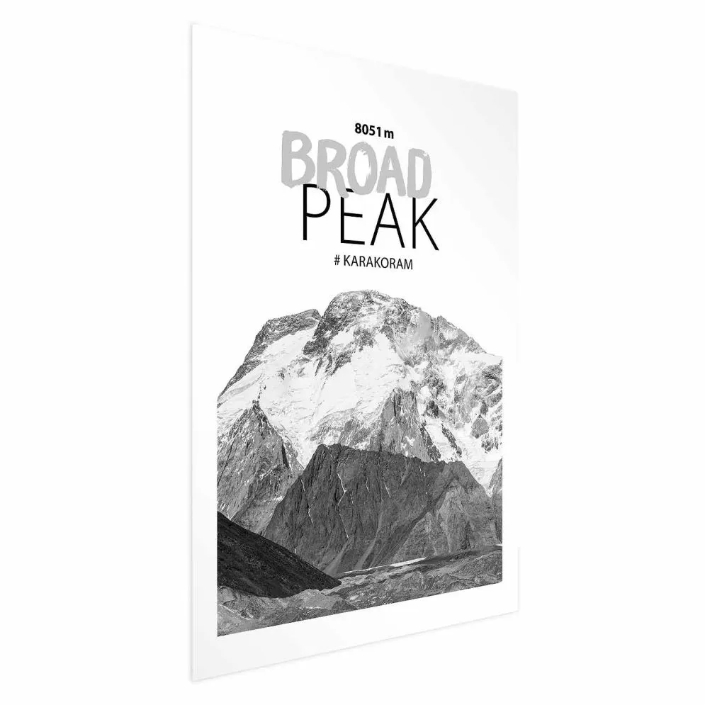 Plakat Broad Peak 60x90 cm bez ramy z marginesem | MIRAT.