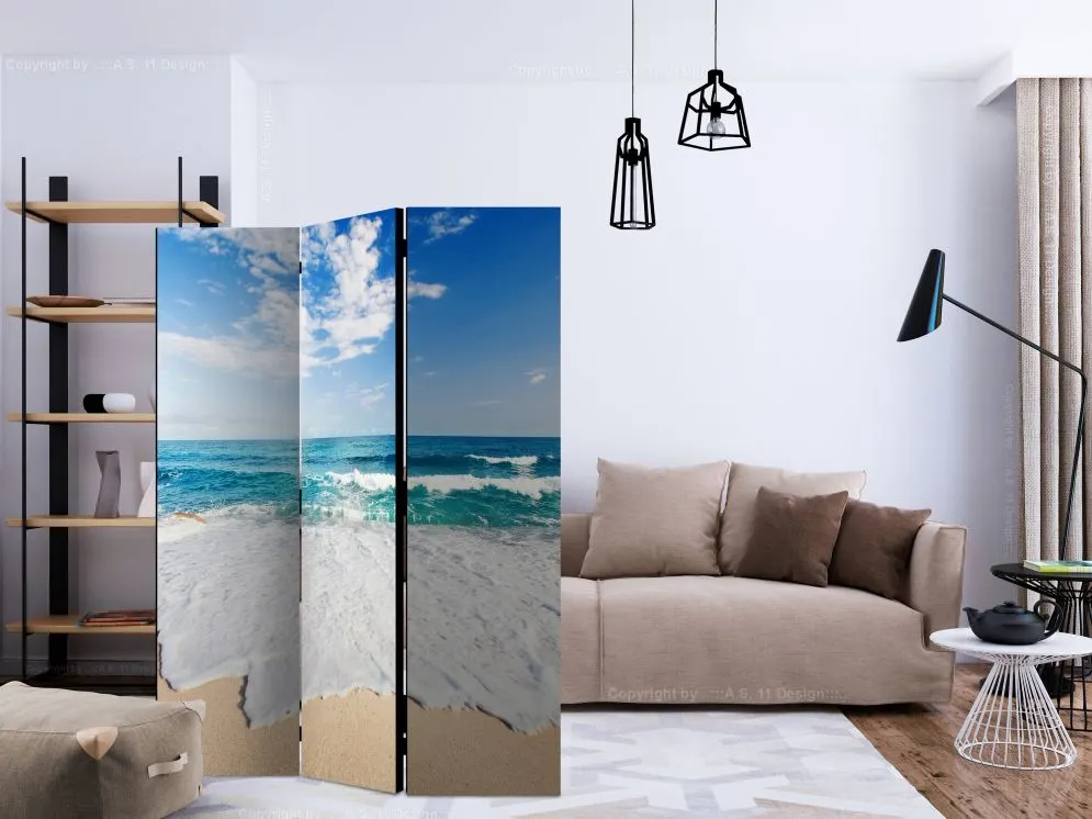 Parawan dwustronny Pejzaże 135x172 cm 3-częściowy szary | MIRAT.