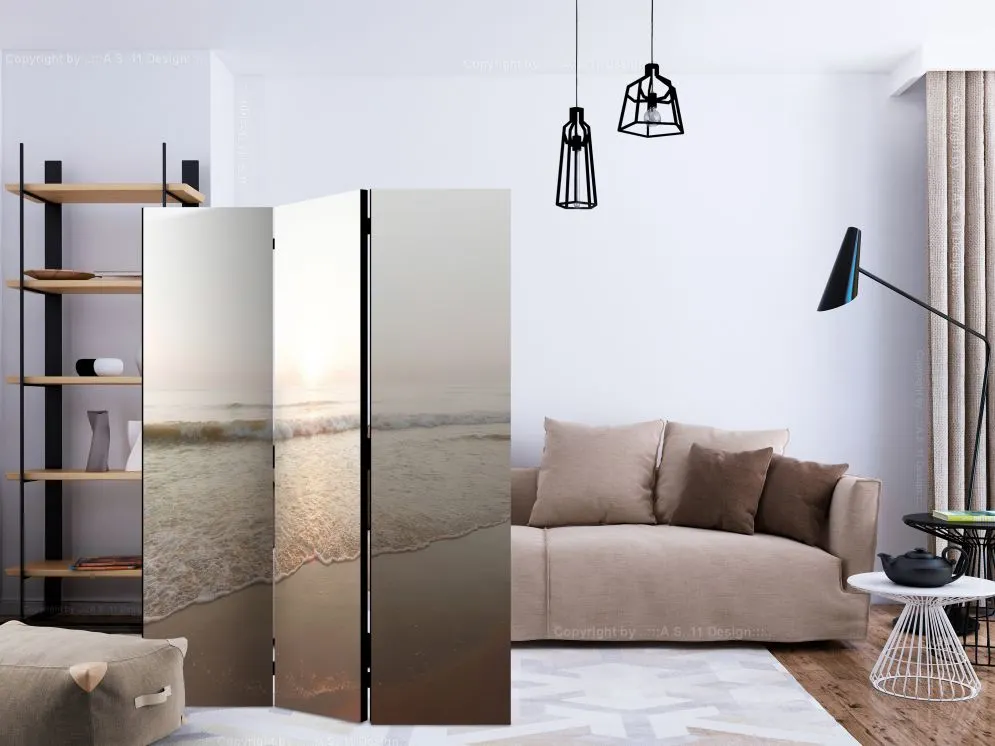 Parawan akustyczny Pejzaże 135x172 cm 3-częściowy biały | MIRAT.