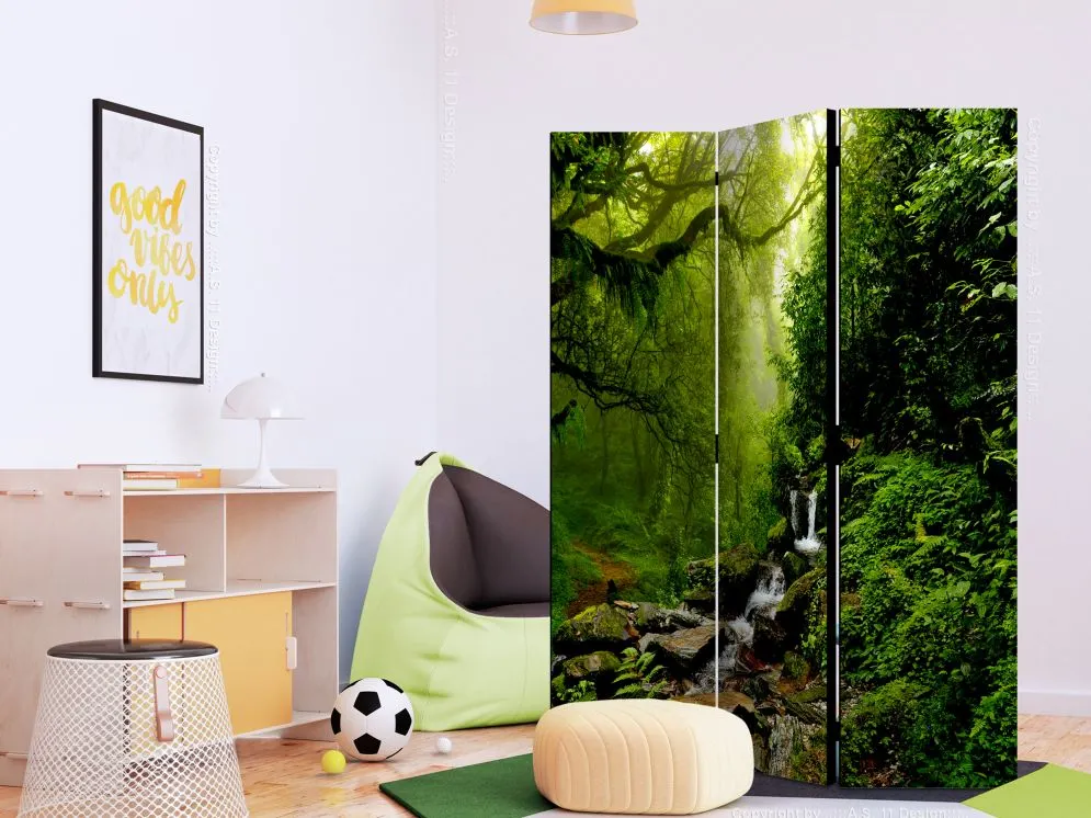 Parawan jednostronny Pejzaże 135x172 cm 3-częściowy zielony | MIRAT.
