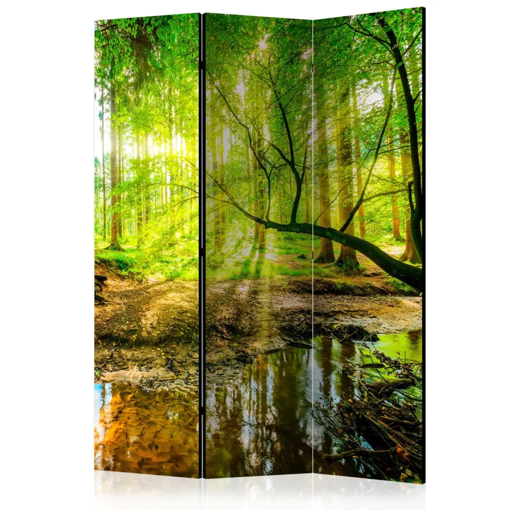 Parawan akustyczny Pejzaże 135x172 cm 3-częściowy zielony | MIRAT.