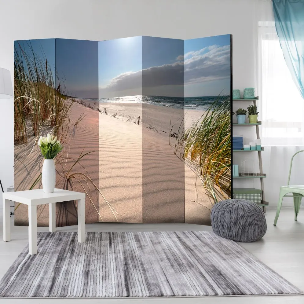 Parawan akustyczny Pejzaże 225x172 cm 5-częściowy szary | MIRAT.
