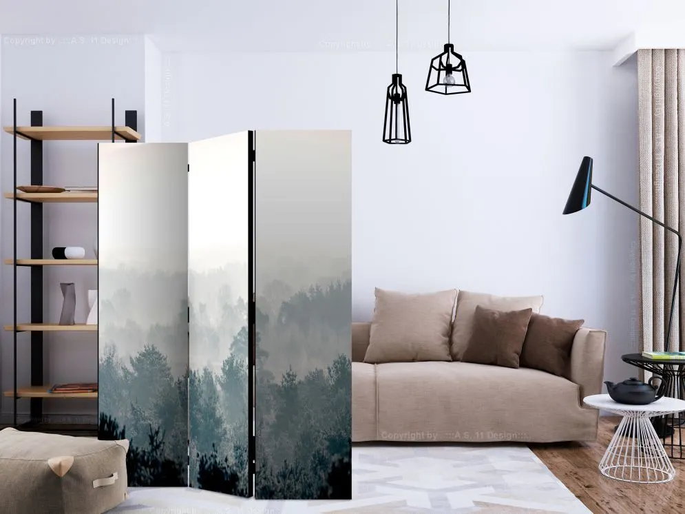 Parawan jednostronny Pejzaże 135x172 cm 3-częściowy czarny | MIRAT.
