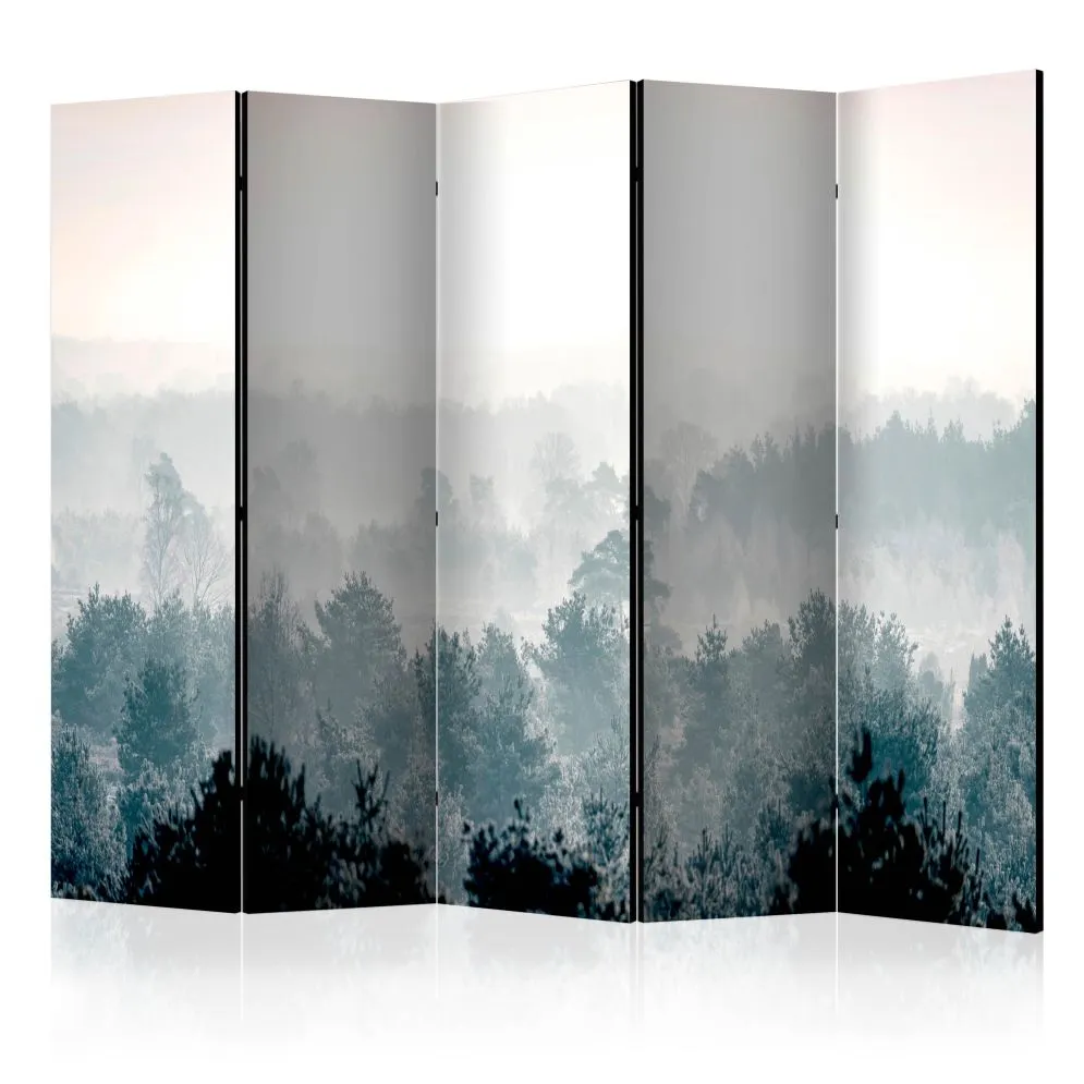 Parawan jednostronny Pejzaże 225x172 cm 5-częściowy czarny | MIRAT.