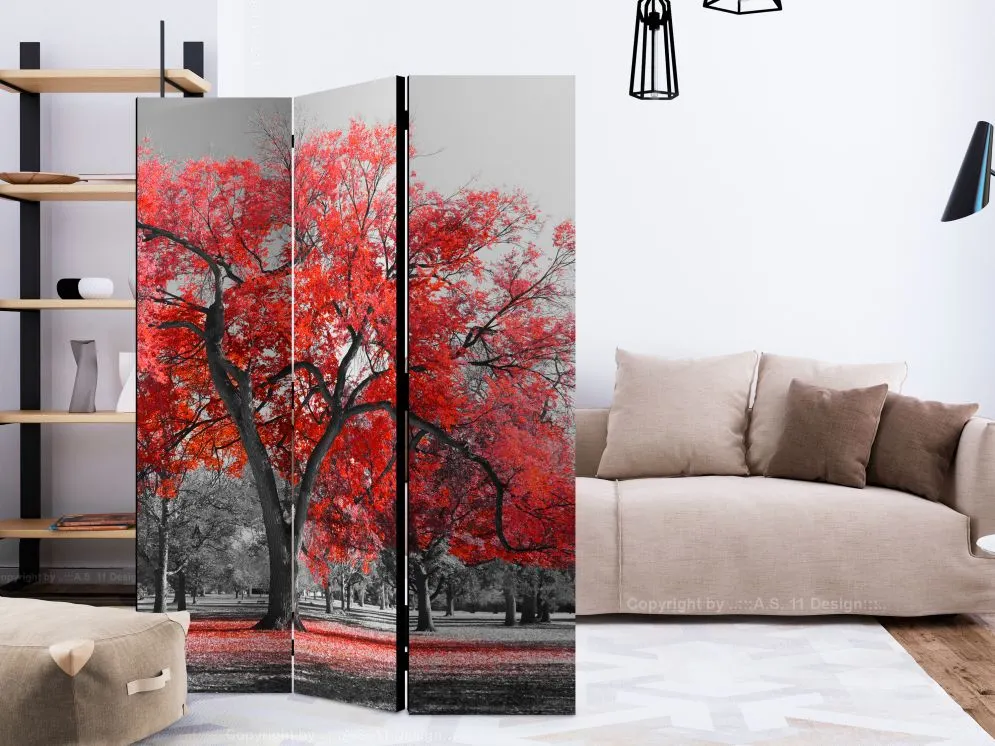 Parawan dwustronny Pejzaże 135x172 cm 3-częściowy brązowy | MIRAT.