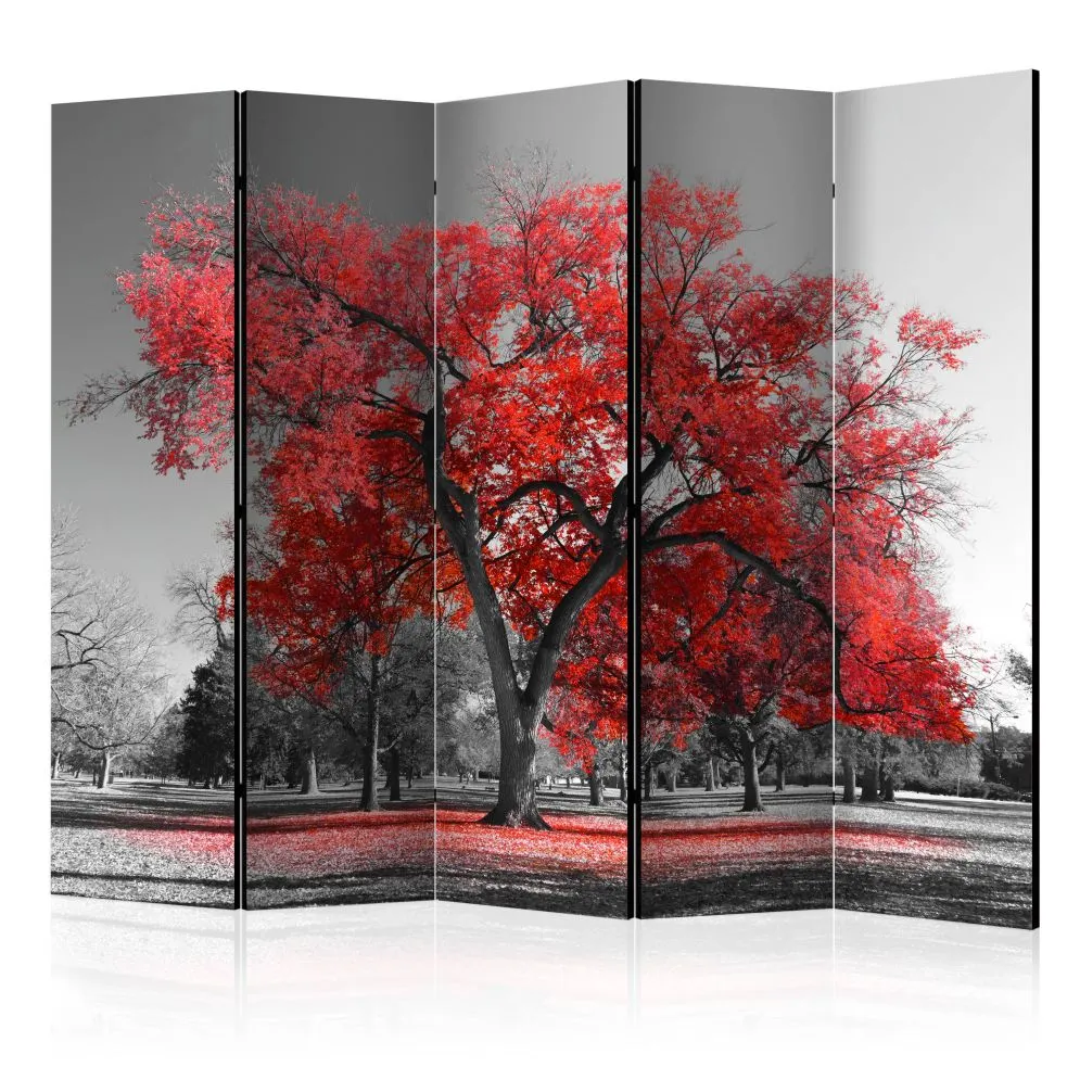 Parawan dwustronny Pejzaże 225x172 cm 5-częściowy różowy | MIRAT.