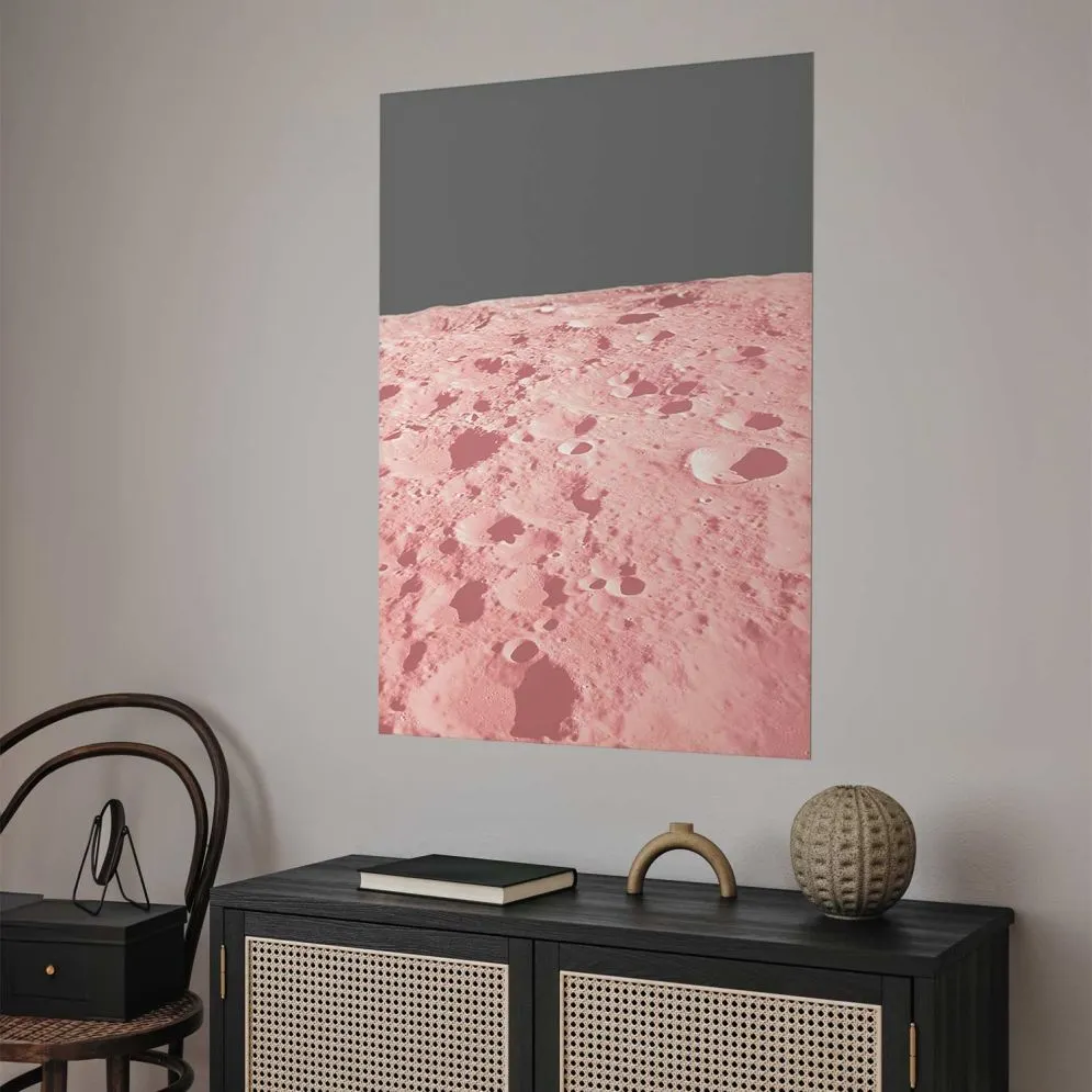 Plakat Różowy księżyc 40x60 cm bez ramy bez marginesu | MIRAT.