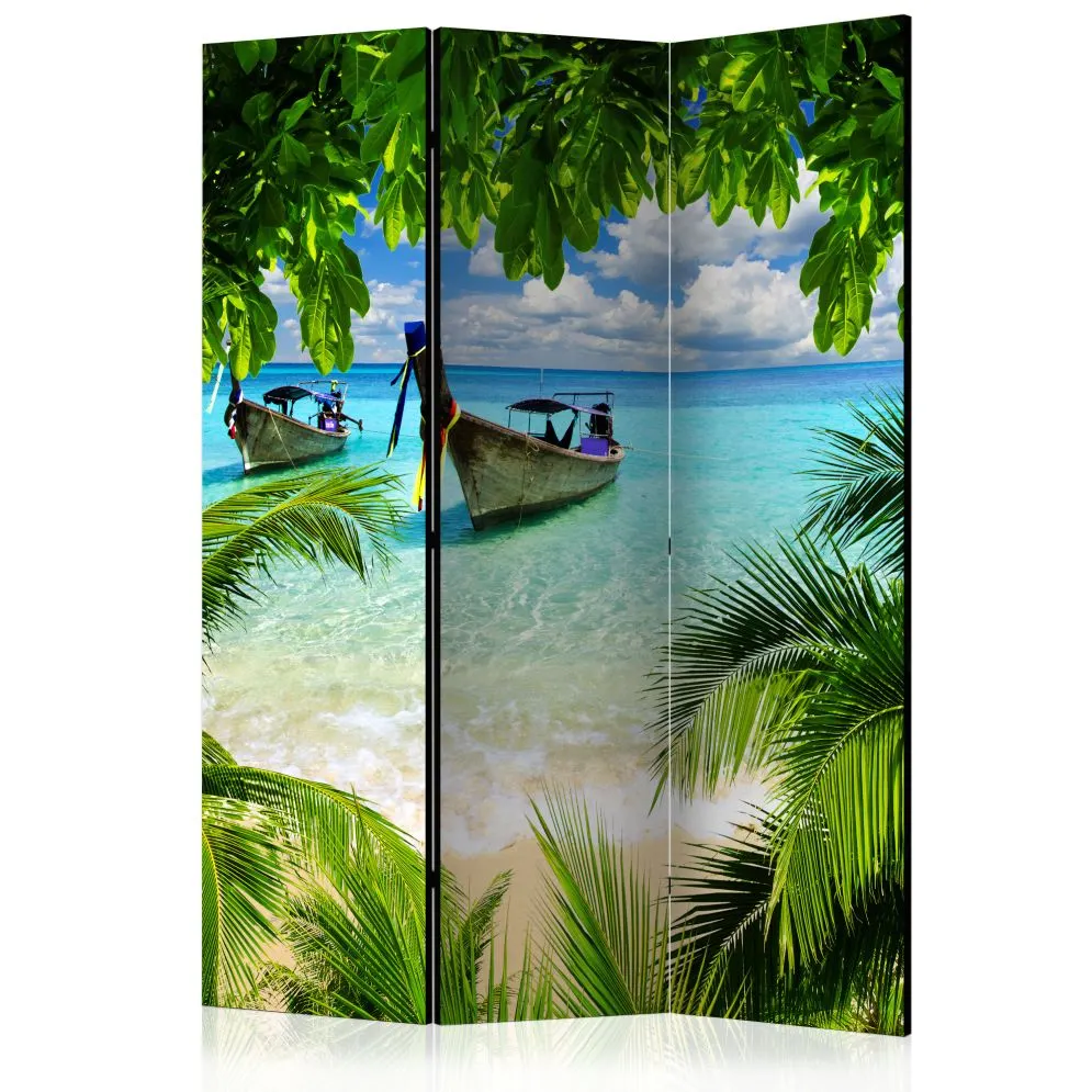 Parawan akustyczny Pejzaże 135x172 cm 3-częściowy zielony | MIRAT.
