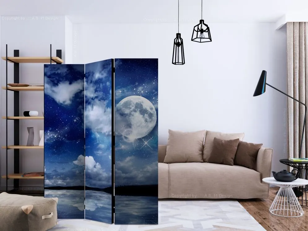 Parawan jednostronny Pejzaże 135x172 cm 3-częściowy niebieski | MIRAT.
