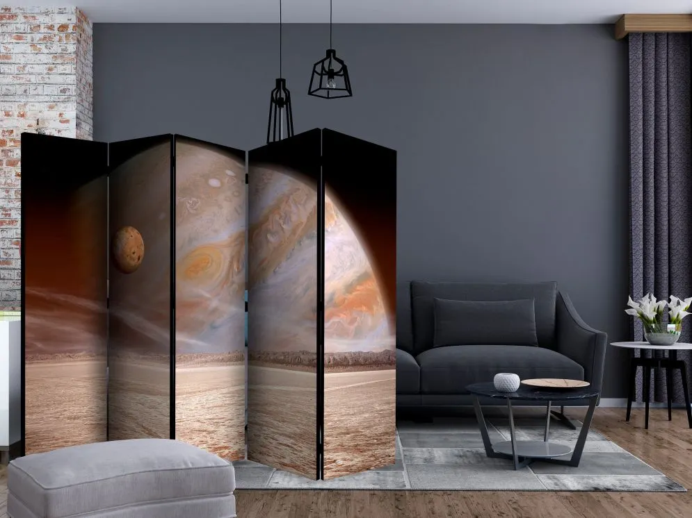 Parawan dwustronny Pejzaże 225x172 cm 5-częściowy beżowy | MIRAT.