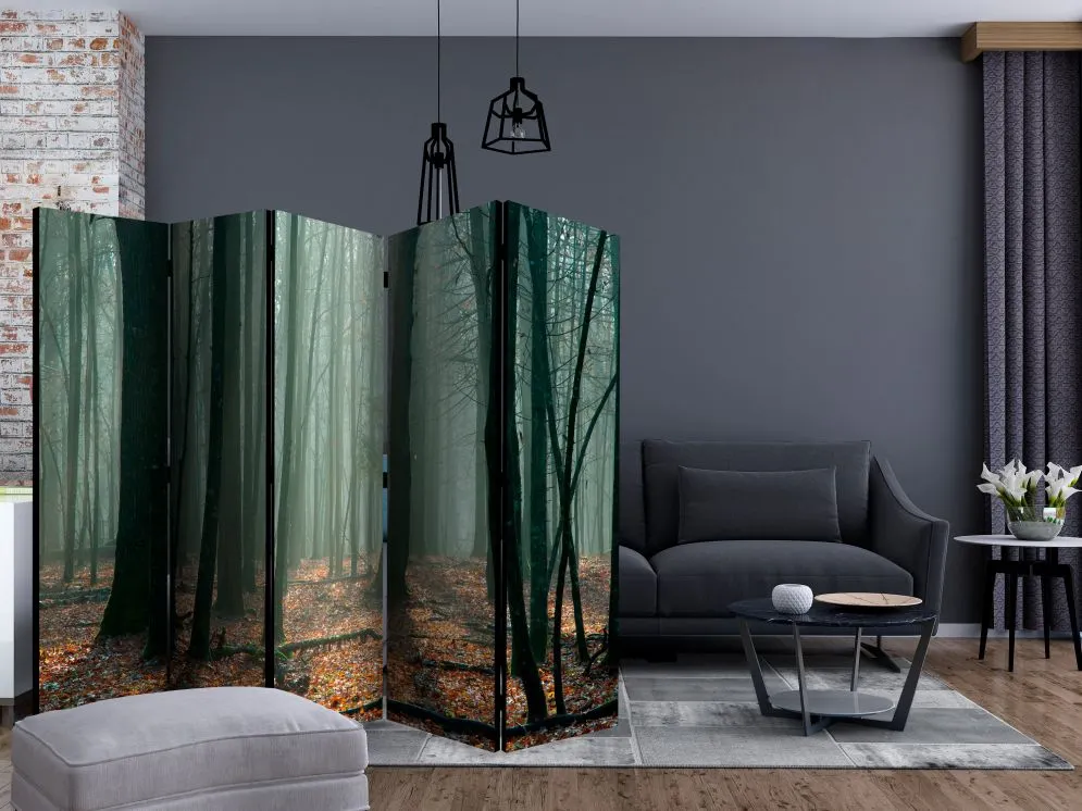 Parawan jednostronny Pejzaże 225x172 cm 5-częściowy czarny | MIRAT.