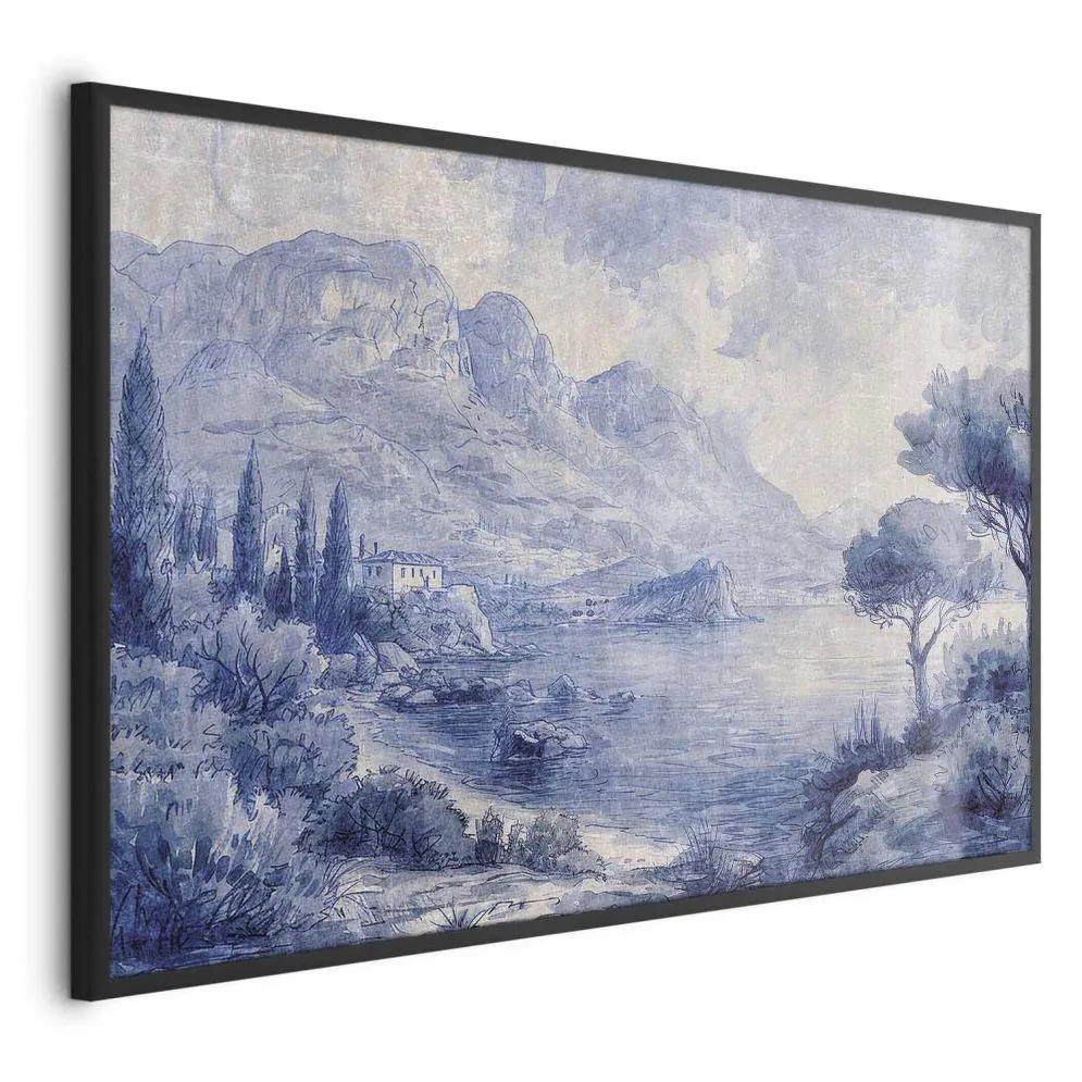 Plakat Niebieska zatoka 42x29,7 cm z ramą czarną bez marginesu | MIRAT.
