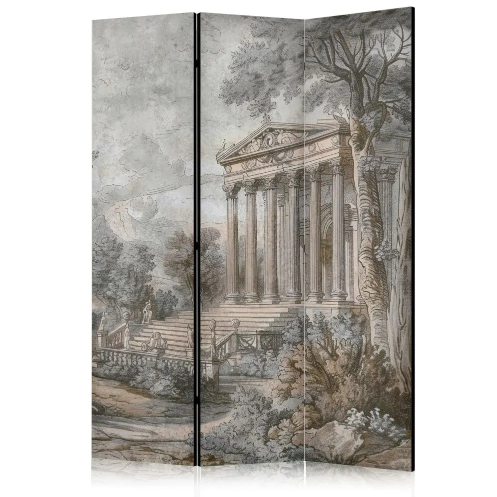 Parawan dwustronny Pejzaże 135x172 cm 3-częściowy szary | MIRAT.
