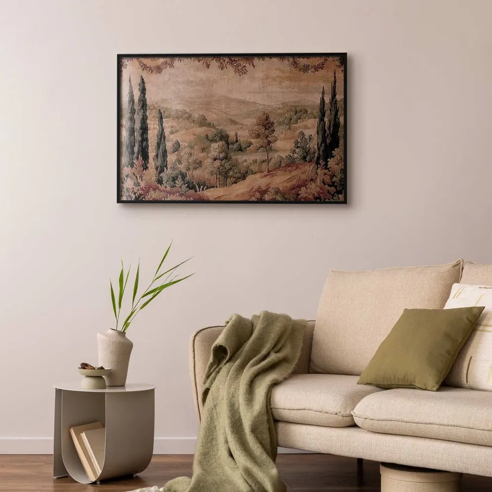 Plakat Śródziemnomorski krajobraz 40x60 cm z ramą czarną bez marginesu | MIRAT.