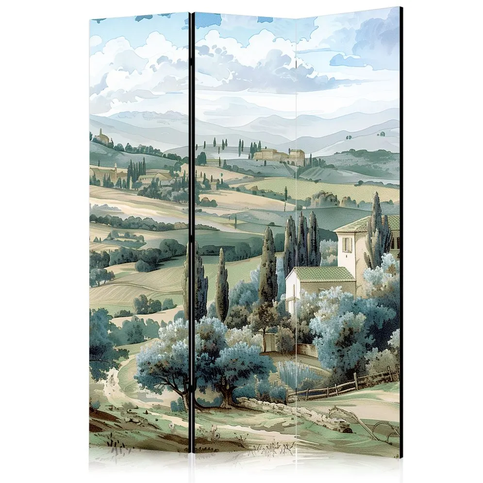 Parawan dwustronny Pejzaże 135x172 cm 3-częściowy beżowy | MIRAT.