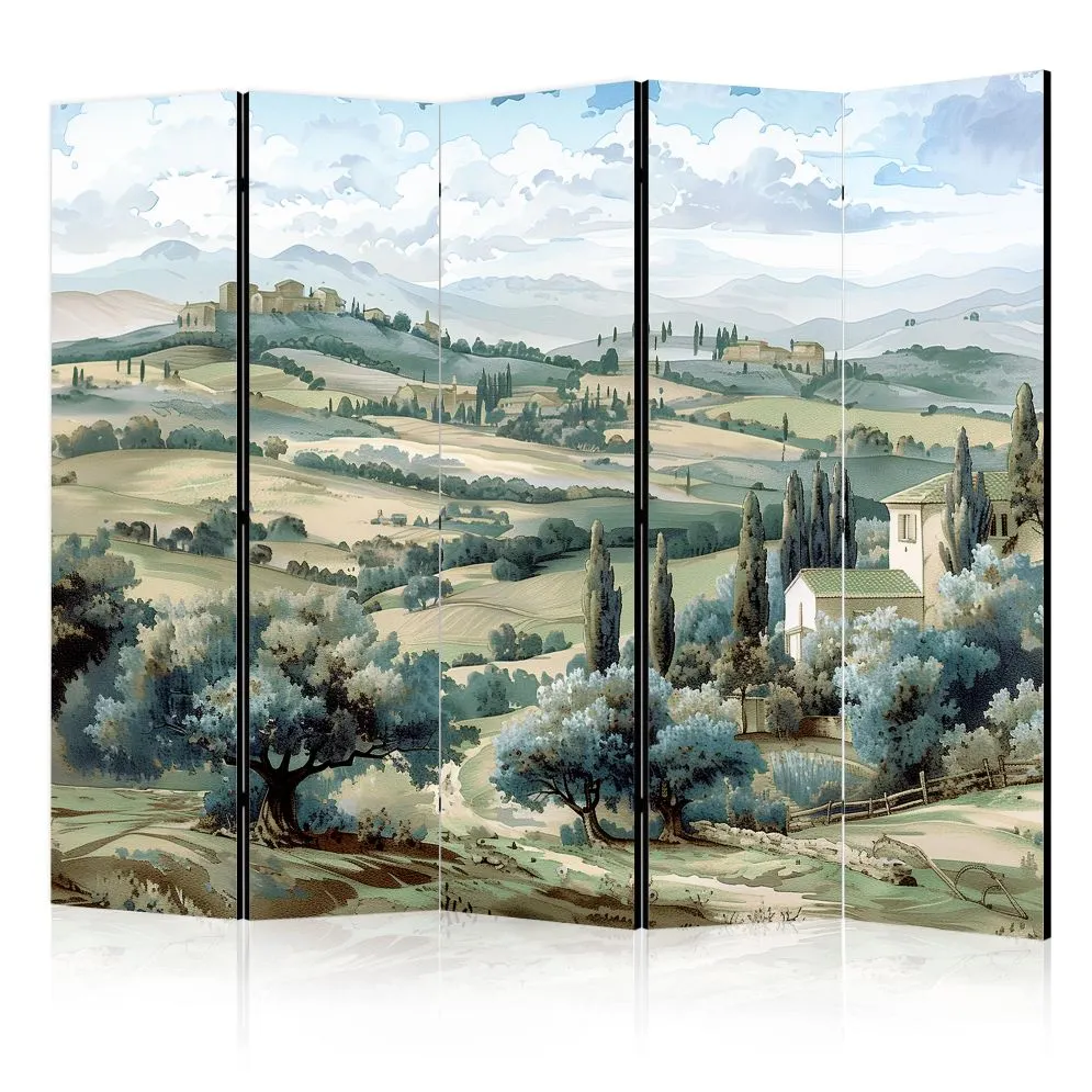 Parawan akustyczny Pejzaże 225x172 cm 5-częściowy beżowy | MIRAT.