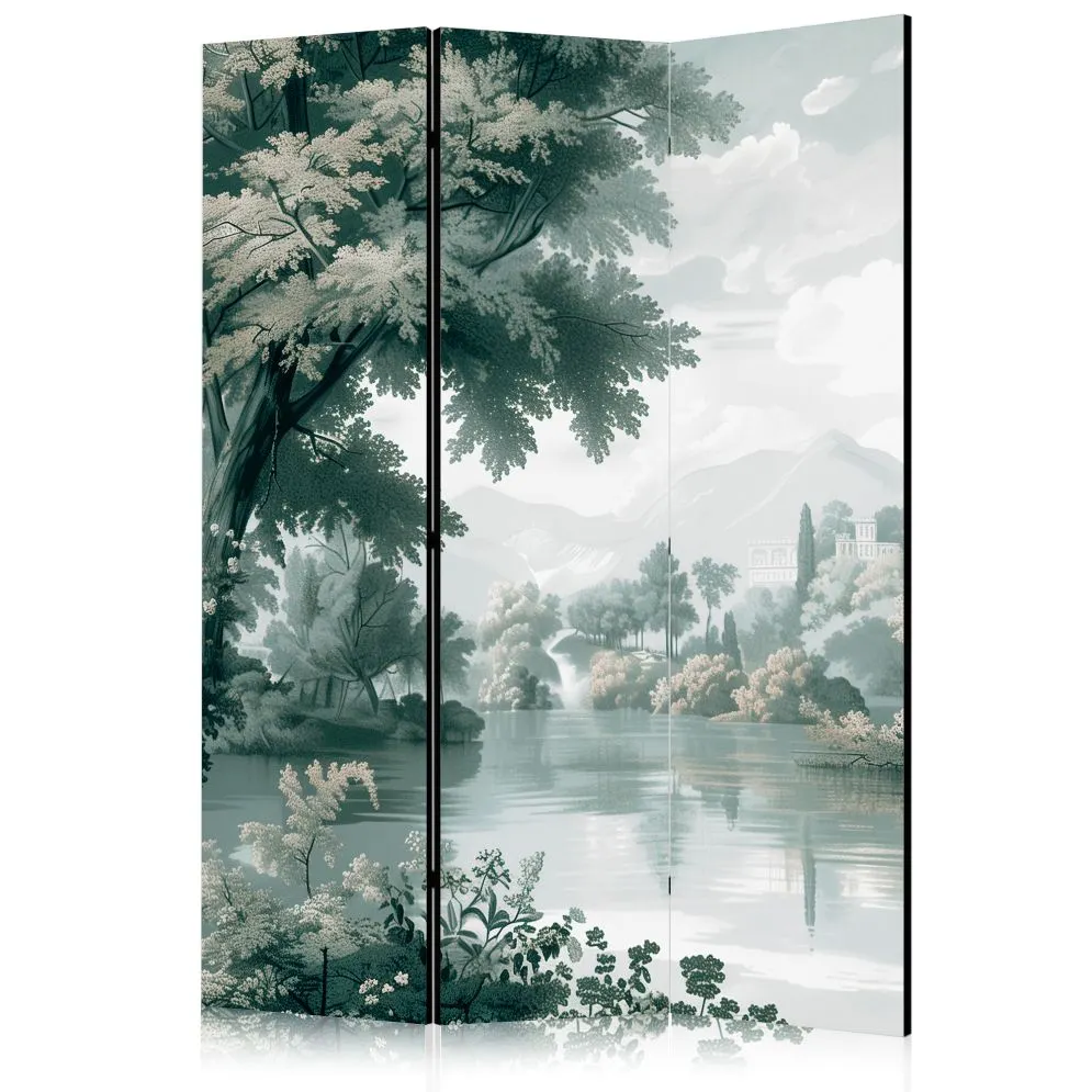 Parawan dwustronny Pejzaże 135x172 cm 3-częściowy szary | MIRAT.