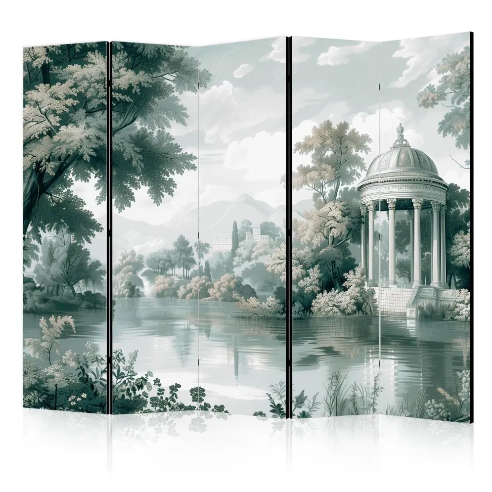 Parawan dwustronny Pejzaże 225x172 cm 5-częściowy szary | MIRAT.