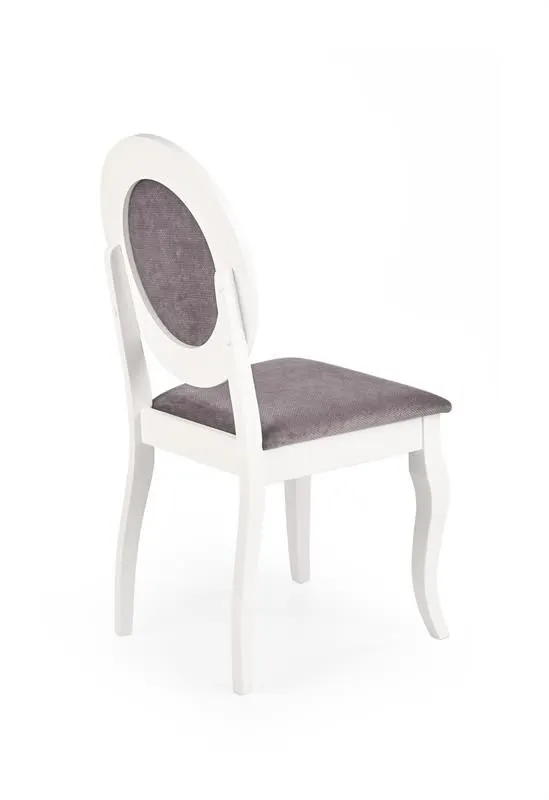 Krzesło BAROCK białe szare do salonu w stylu glamour | MIRAT. styl GLAMOUR, KLASYCZNY