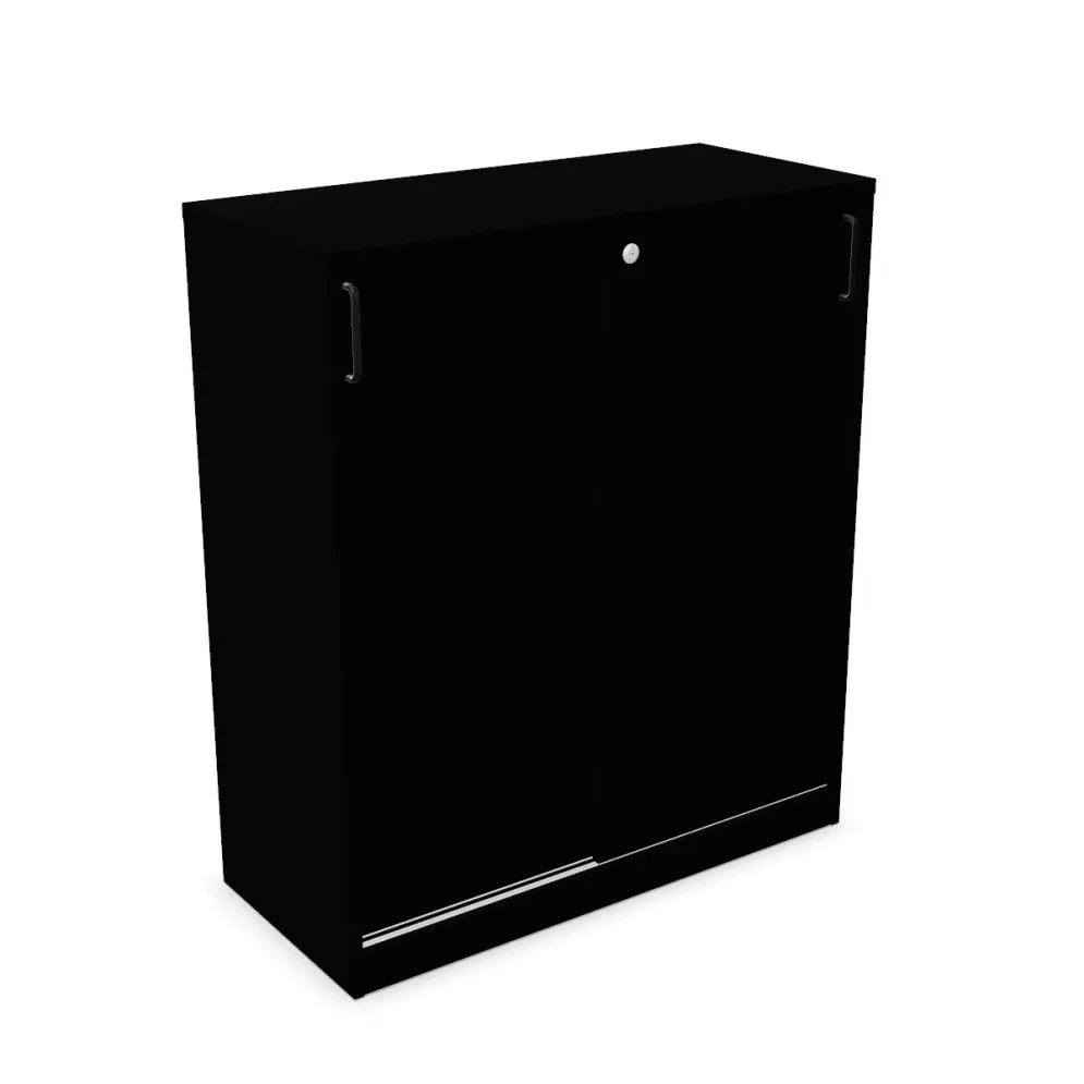 Szafka biurowa przesuwna EASY SPACE CABINET S 3-OH 100cm czarna zamykana I sklep meblowy MIRAT.