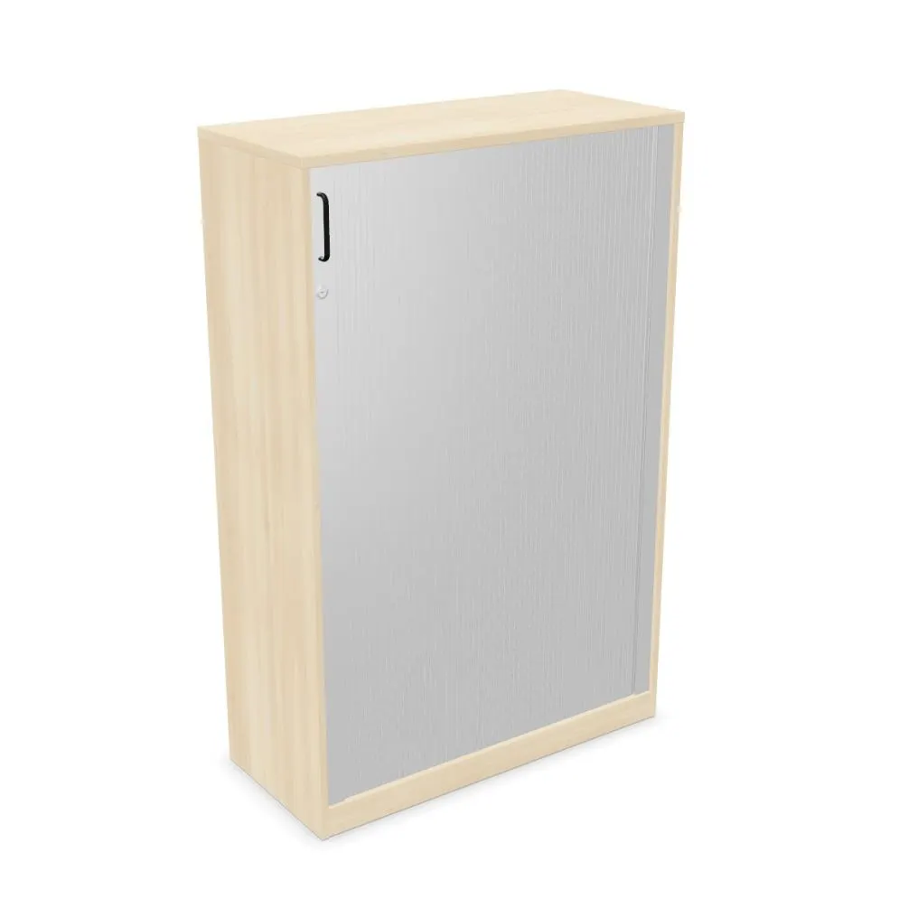 Szafka biurowa żaluzjowa EASY SPACE CABINET HRT 4-OH 100cm akacjowa zamykana I sklep meblowy MIRAT.