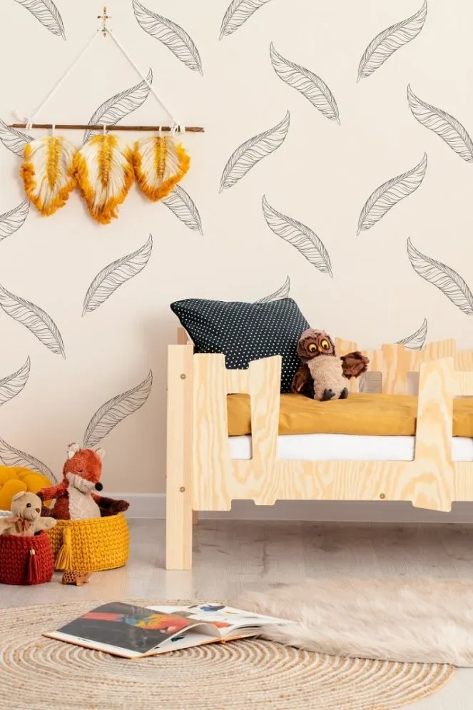 Łóżko dziecięce PIKKO B 80x160 sosna z barierkami | MIRAT. w stylu kolekcja
