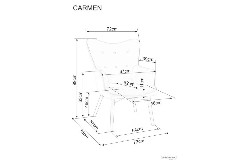 Fotel do salonu CARMEN VELVET czarny w stylu skandynawskim I sklep meblowy MIRAT.