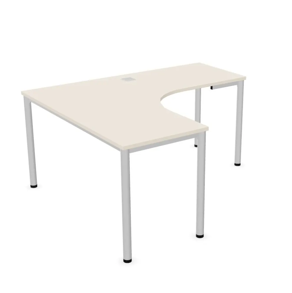 Biurko narożne EASY SPACE I-LEG LS 160x140cm kaszmirowe I sklep meblowy MIRAT.