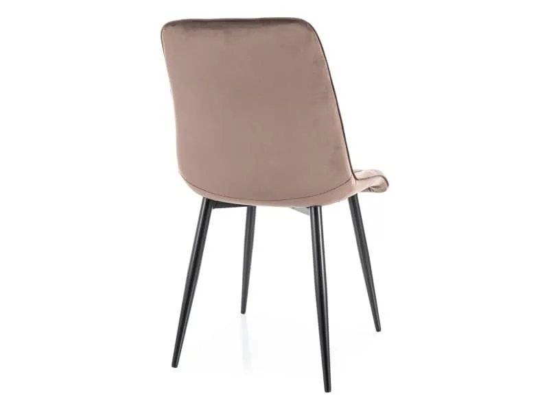 Welurowe krzesło glamour CHIC VELVET w kolorze cappuccino | MIRAT styl LOFT