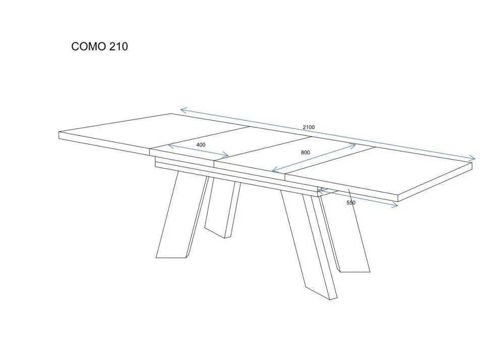 Stół rozkładany COMO 130(210)x80 dab cremona I sklep meblowy MIRAT. styl LOFT