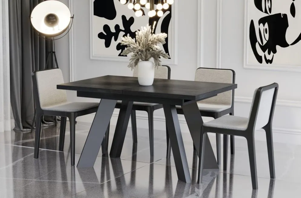 Stół rozkładany COMO 130(210)x80 beton ciemny designerski I sklep meblowy MIRAT. styl LOFT