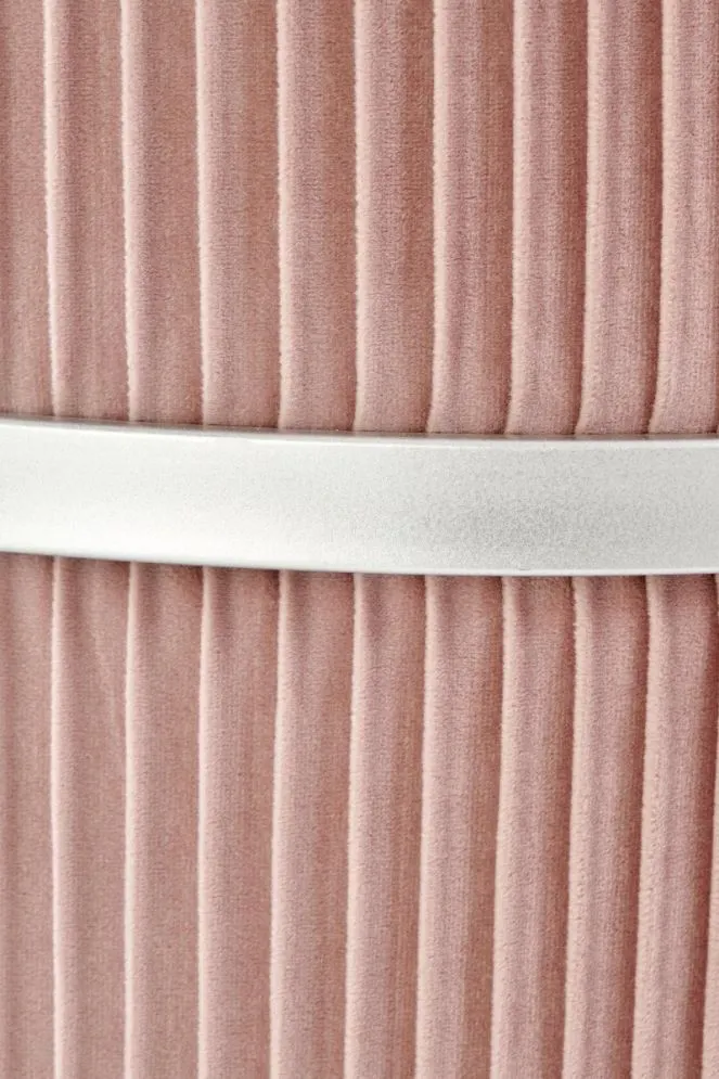 Pufa CRICKET VELVET jasnoróżowa okrągła ze schowkiem | MIRAT. styl GLAMOUR