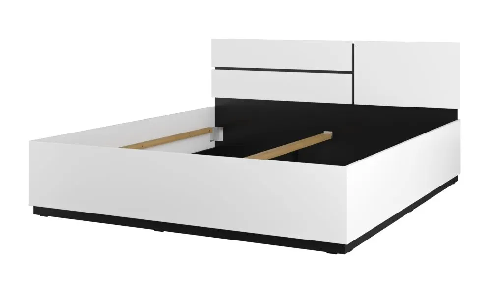 Łóżko CROSS 180x200 białe/czarne skandynawskie I sklep meblowy MIRAT. styl SKANDYNAWSKI kolekcja HV-CROSS