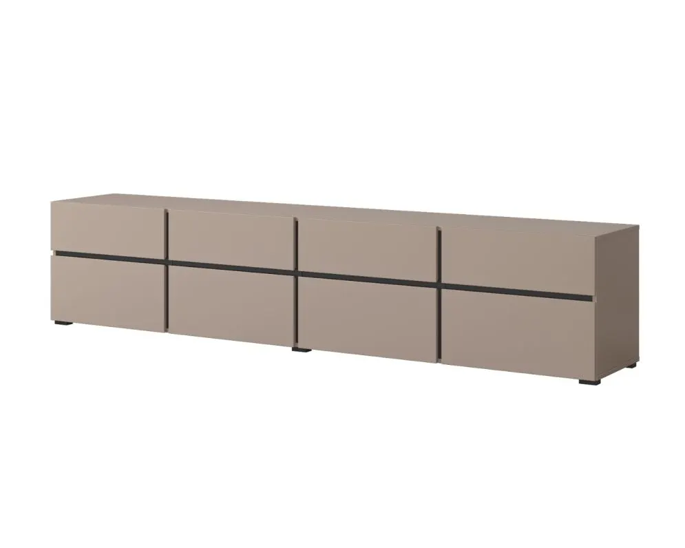Szafka RTV CROSS 4K4S 225cm congo/czarna stojąca I sklep meblowy MIRAT.