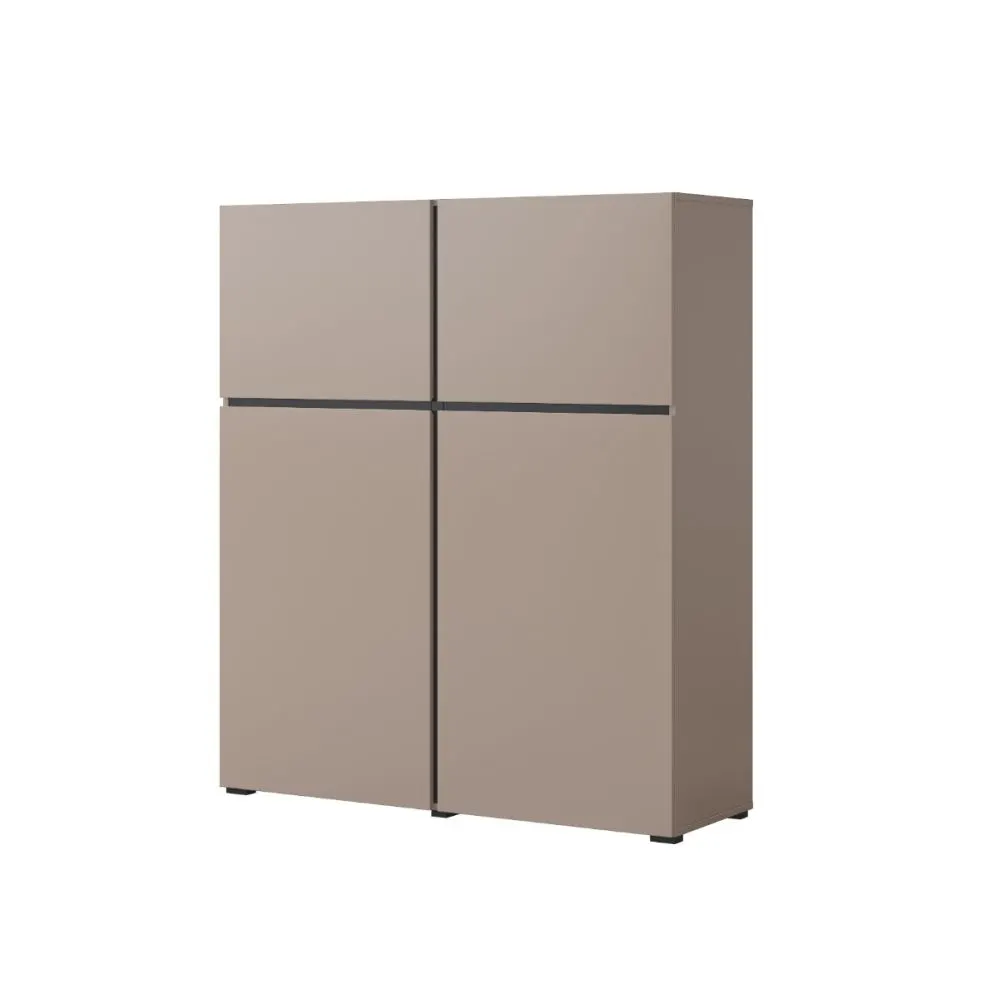 Komoda wysoka CROSS 4D 119cm congo/czarna do salonu I sklep meblowy MIRAT.