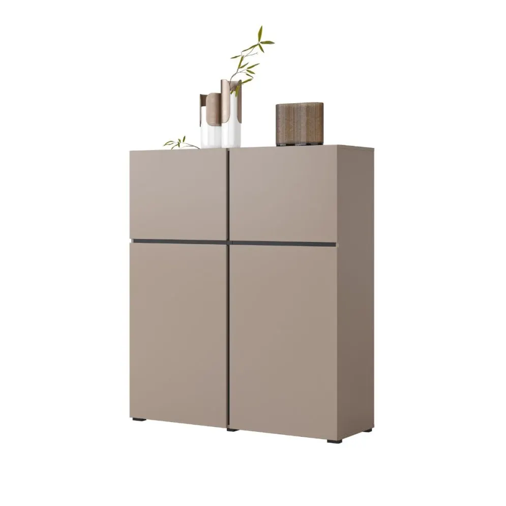 Komoda wysoka CROSS 4D 119cm congo/czarna do salonu I sklep meblowy MIRAT.