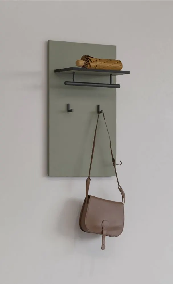 Elegancki wieszak do przedpokoju CROSS 40x70cm zielony/czarny I sklep meblowy MIRAT. kolekcja HV-CROSS