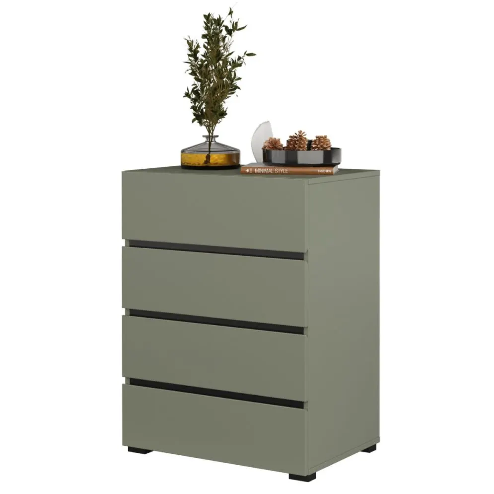 Komoda CROSS 4S 60cm zielona/czarna kolorowa I sklep meblowy MIRAT.  kolekcja HV-CROSS