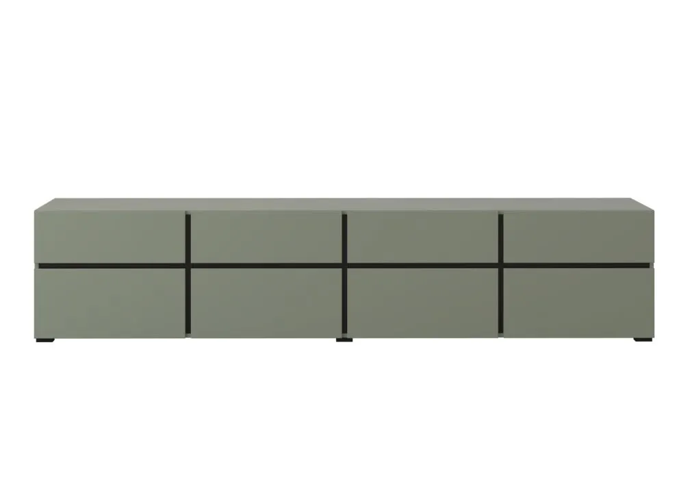 Szafka RTV CROSS 4K4S 225cm zielona/czarna szeroka I sklep meblowy MIRAT.  kolekcja HV-CROSS