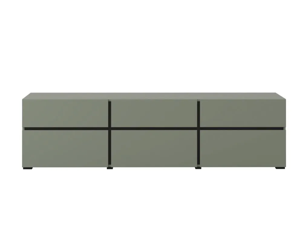 Szafka RTV CROSS 3K3S 180cm zielona/czarna stojąca I sklep meblowy MIRAT.  kolekcja HV-CROSS