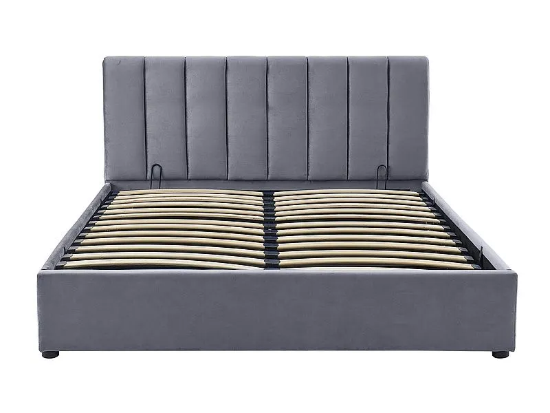 Łóżko tapicerowane MONTREAL VELVET 140 szare w stylu glamour | MIRAT. styl GLAMOUR