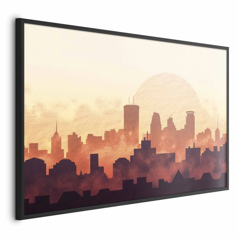 Plakat Żar miasta 60x40 cm z ramą czarną bez marginesu | MIRAT.